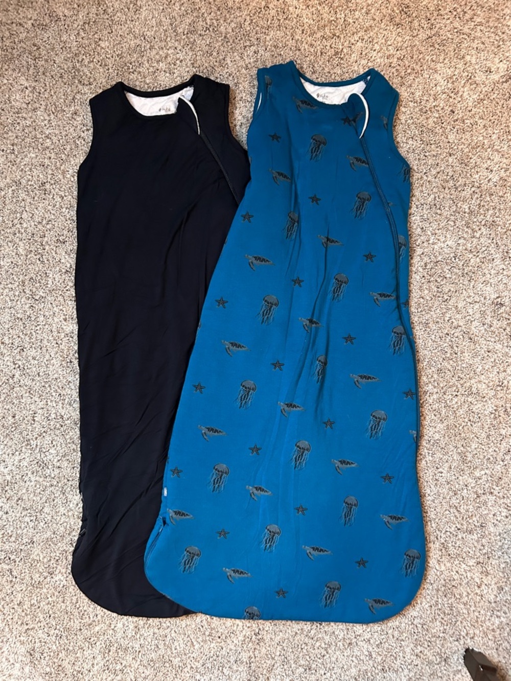 Kyte BABY Sleep Sack Bundle 2.5 tog in Black & Teal with Jellyfish Print 6-18m